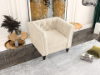 Picture of JERILYN Chesterfield Flared Arm Velvet Chair (BEIGE)