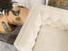 Picture of JERILYN Chesterfield Flared Arm Velvet Chair (BEIGE)