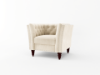 Picture of JERILYN Chesterfield Flared Arm Velvet Chair (BEIGE)