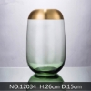 Picture of Green and Gold Cylinder Vase--#12034