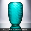 Picture of Medium Blue Green Wave Vase--#14013 