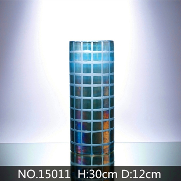 Picture of Medium Blue Tone Tile Vase-#15011