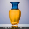 Picture of Large Blue and Gold Flural Vase--#25039