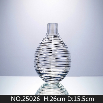 Picture of Medium Gold and Clear BOTTLE Vase - #25026