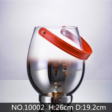 Picture of Medium Amber Glass Decorative Vase--#10002