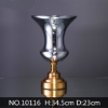 Picture of Medium Amber Glass Decorative Vase--#10116