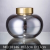 Picture of Medium Gold and Grey Glass Table Vase--#10146