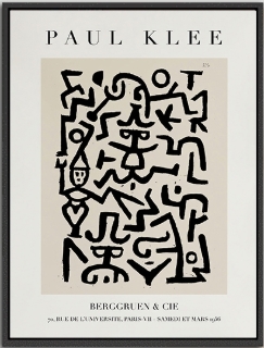 Picture of COMEDIANS HANDBILL BY PAUL KLEE Canvas Print wall Art 31.5"x23.5"