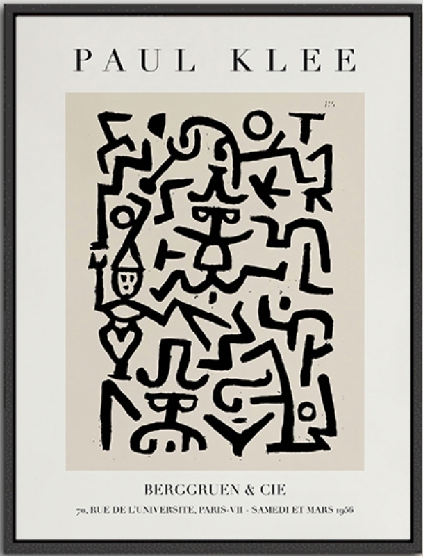 Picture of COMEDIANS HANDBILL BY PAUL KLEE Canvas Print wall Art 31.5"x23.5"