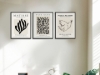 Picture of Black White Canvas Print Wall Art (31.5"x23.5")