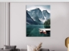 Picture of CANOES IN THE LAKE Canvas Print Wall Art 80x60 frameless