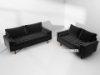 Picture of WALLUX Steel Frame Sofa Range--Sofa + Love Seat (Black)