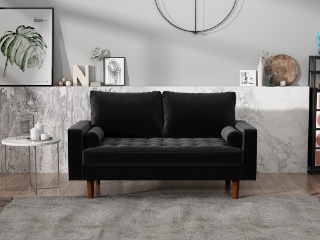 Picture of WALLUX  SOFA RANGE--LOVE SEAT (BLACK)