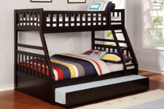 Picture of KEAN Single-Double Bunk Bed (Espresso) - Bed Frame Only