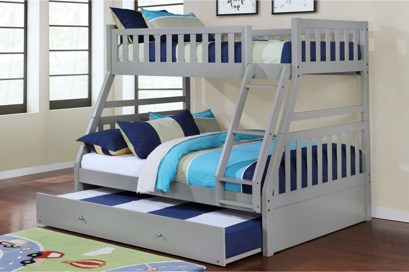 Picture of KEAN Single-Double Bunk Bed (Grey) - Bed Frame Only