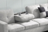 Picture of NEBULA Sectional Sofa with Storage Ottoman & Drop-Down Console (Light Grey) - Facing Right