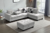 Picture of NEBULA Sectional Sofa with Storage Ottoman & Drop-Down Console (Light Grey)