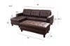 Picture of COLTON Reversible Sectional Sofa/Sofa Bed (Brown)