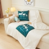 Picture of 2-in-1 Multifunction Throw Pillow & Cotton Blanket/ Quilt * Green Deer