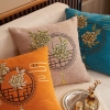 Picture of Oriental Style Chenille jacquard Pillow Cushion with Inner Assorted 45x45cm