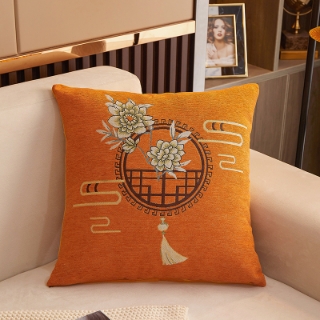 Picture of Oriental Style Chenille jacquard Pillow Cushion with Inner Assorted 45x45cm-Cushion 93181