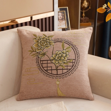 Picture of Oriental Style Chenille jacquard Pillow Cushion with Inner Assorted 45x45cm - Cushion 46892