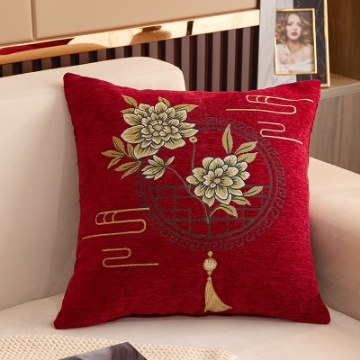 Picture of Oriental Style Chenille jacquard Pillow Cushion with Inner Assorted 45x45cm - Cushion 78541