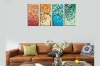 Picture of TREE IN COLORS - Frameless Canvas Print Wall Art (80cm x 40cm) (4 Panels)