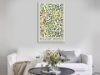 Picture of VINTAGE FLORAL PLANTS IN GREEN LEAVES BY WILLIAM MORRIS - Frameless Canvas Print Wall Art (150cm x 100cm)