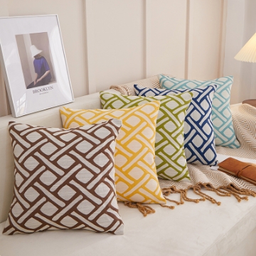 Picture of Geometric jacquard fabric Pillow Cushion with Inner Assorted 45X45cm - Cushion 64129
