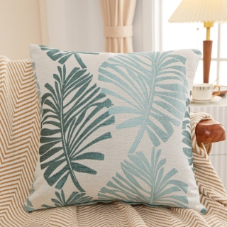Picture of PALM LEAVES 3D JACQUARD PILLOW CUSHION WITH INNER - CUSHION 70084 GREEN 40x60CM