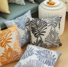 Picture of PALM LEAVES 3D JACQUARD PILLOW CUSHION WITH INNER - CUSHION 96567 GOLDEN 45x45CM