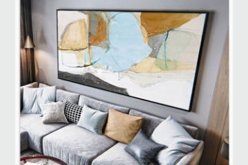 Picture of ABSTRACT ART #3 - (Emotion) - Framed Canvas Print Art  