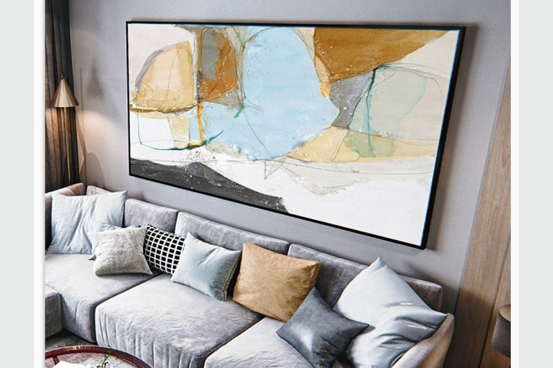 Picture of ABSTRACT ART #3 - (Emotion) - Framed Canvas Print Art  