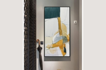 Picture of ABSTRACT ART #4-(Glitter） - Framed Canvas Print Art  