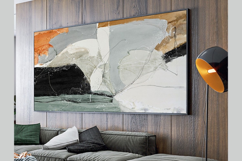 Picture of ABSTRACT ART #6 (Leisure)-- Framed Canvas Print Art  