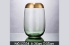 Picture of Green and Gold Cylinder Vase--#12034