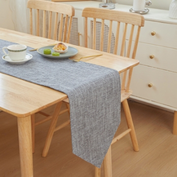Picture of LINEN TABLE RUNNER 12"x94" (Silver Grey)