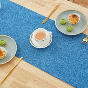 Picture of LINEN TABLE RUNNER 12"x94"(Blue)