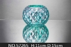 Picture of Medium Aqua Green Silver Prism Vase--#57265