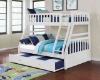 Picture of KEAN Single-Double Bunk Bed (White)