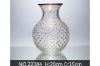 Picture of Medium Clear PEBBLED FLORAL Vase- #22084