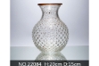 Picture of Medium Clear PEBBLED FLORAL Vase- #22084