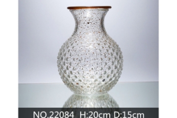 Picture of Medium Clear Pebbled Floral Vase--#22084