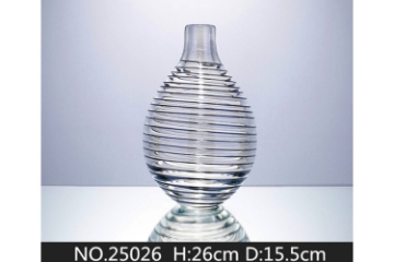 Picture of Medium Gold and Clear Bottle Vase--#25026