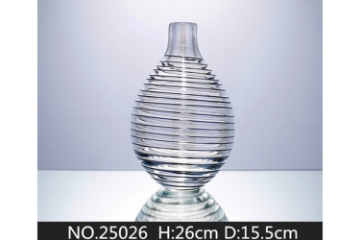 Picture of Medium Gold and Clear BOTTLE Vase - #25026