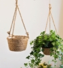 Picture of GREY DRIP Natural Jute Rope Hanging Planter Basket