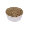 Picture of Seagrass Belly Basket/ Floor Planter/ Storage Belly Basket in White & Natural Two Tone Color Assorted Sizes