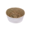 Picture of Seagrass Belly Basket/ Floor Planter/ Storage Belly Basket in White & Natural Two Tone Color Extra Large Size