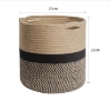 Picture of JUTE Rope Plant Basket/ Storage Organizer *Black & Beige 